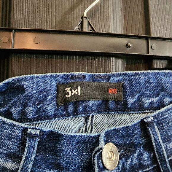 New 3x1 NYC High-Rise Straight Cropped Fringe Jeans in Lima Festival Boho - Picture 6 of 13